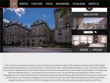 Tablet Screenshot of parklanevilla.com